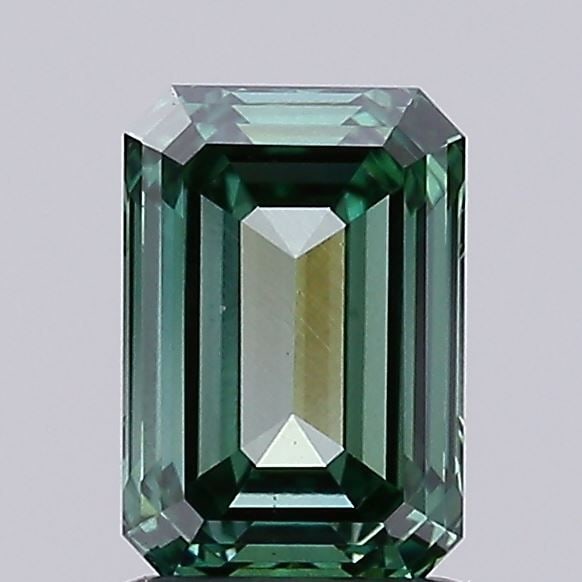 Loose Diamond - EMERALD 1.02ct Fancy Vivid Green VS1: Loose Diamond - EMERALD 1.02ct Fancy Vivid Green VS1 Source: This is a real non-mined Diamond that has been grown in a lab Shape: EMERALD Carats: 1.02 Color: Fancy Vivid Green Certification: IGI Video