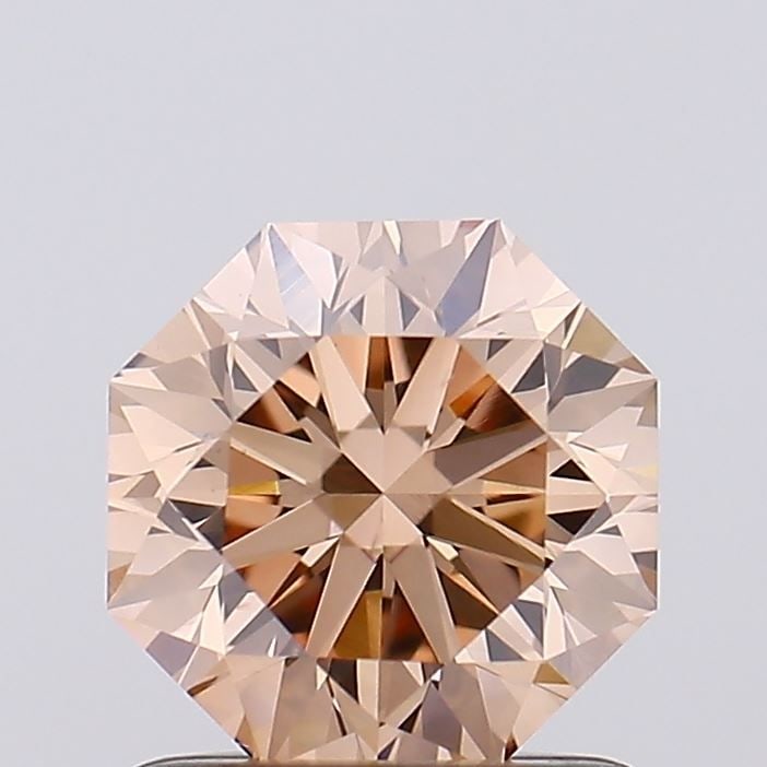 Loose Diamond - OCTAGONAL 1.09ct Fancy Pinkish Brown VS1: Loose Diamond - OCTAGONAL 1.09ct Fancy Pinkish Brown VS1 Source: This is a real non-mined Diamond that has been grown in a lab Shape: OCTAGONAL Carats: 1.09 Color: Fancy Pinkish Brown Certification: N