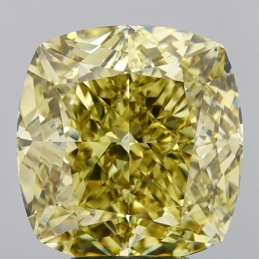 Loose Diamond - CUSHION MODIFIED 5.08ct Fancy Intense Gray Yellow VS1: Loose Diamond - CUSHION MODIFIED 5.08ct Fancy Intense Gray Yellow VS1 Source: This is a real non-mined Diamond that has been grown in a lab Shape: CUSHION MODIFIED Carats: 5.08 Color: Fancy Intense Gr