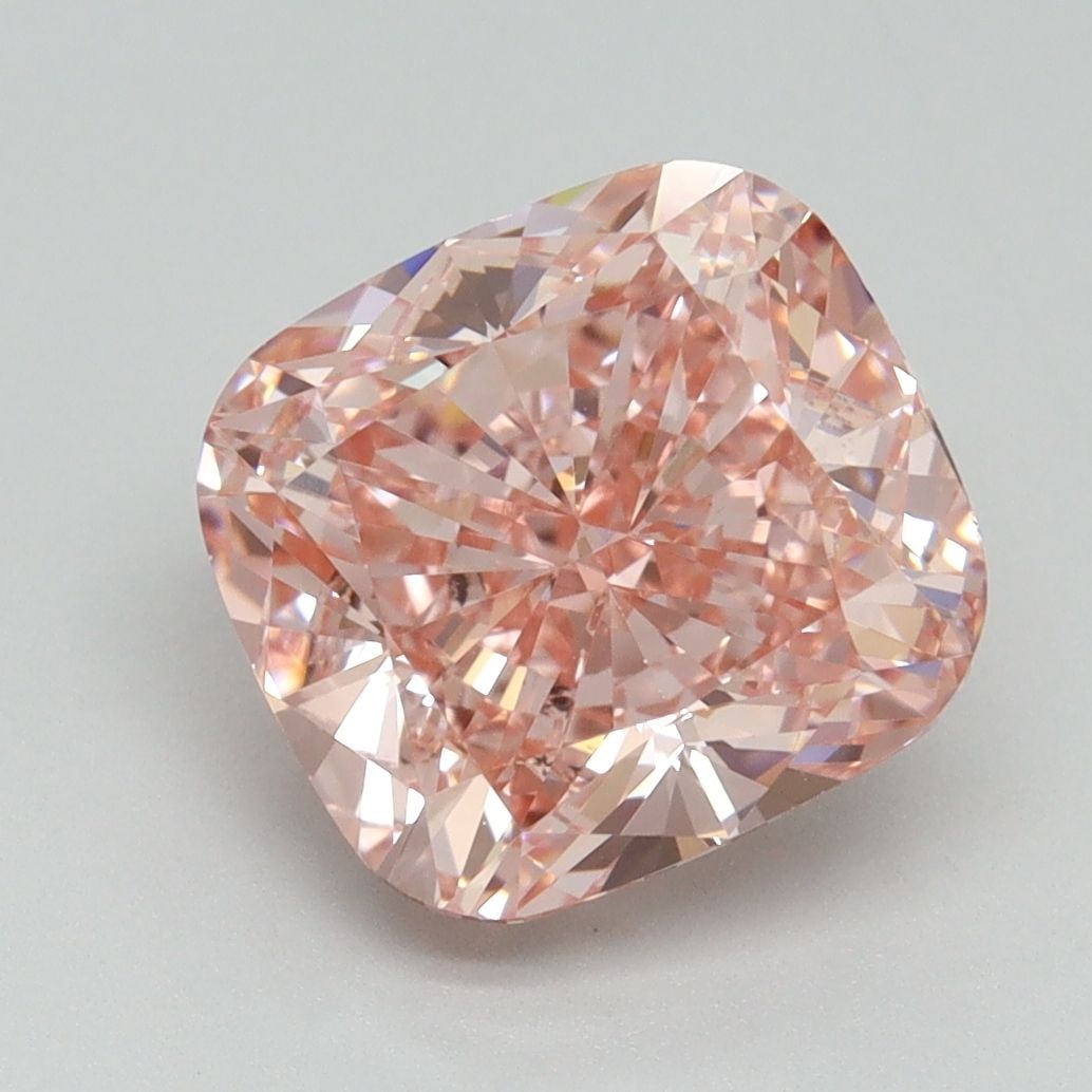 Loose Diamond - CUSHION BRILLIANT 4.01ct Fancy Vivid Pink VS1: Loose Diamond - CUSHION BRILLIANT 4.01ct Fancy Vivid Pink VS1 Source: This is a real non-mined Diamond that has been grown in a lab Shape: CUSHION BRILLIANT Carats: 4.01 Color: Fancy Vivid Pink Certif