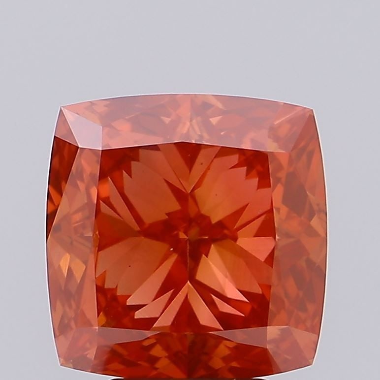 Loose Diamond - CUSHION MODIFIED 6.06ct Fancy Vivid Red VS1: Loose Diamond - CUSHION MODIFIED 6.06ct Fancy Vivid Red VS1 Source: This is a real non-mined Diamond that has been grown in a lab Shape: CUSHION MODIFIED Carats: 6.06 Color: Fancy Vivid Red Certificat