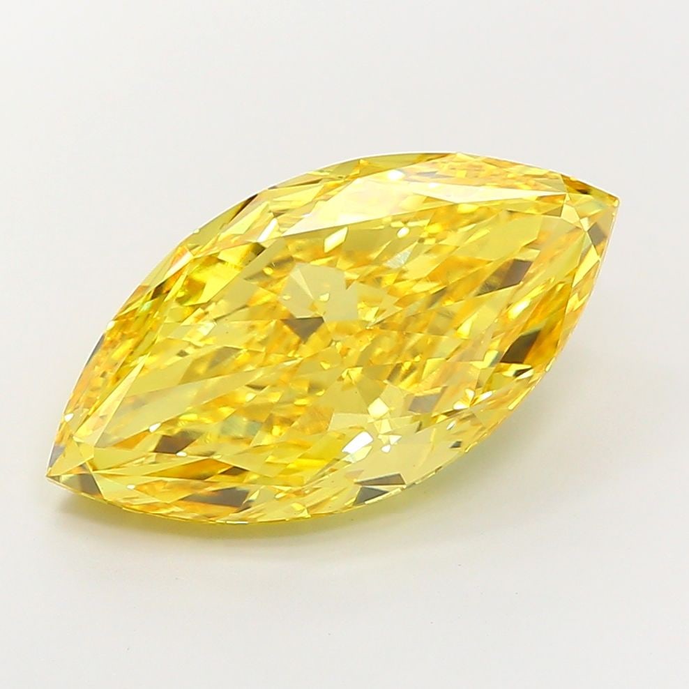 Loose Diamond - MARQUISE 10.38ct Fancy Vivid Yellow VS1: Loose Diamond - MARQUISE 10.38ct Fancy Vivid Yellow VS1 Source: This is a real non-mined Diamond that has been grown in a lab Shape: MARQUISE Carats: 10.38 Color: Fancy Vivid Yellow Certification: IGI
