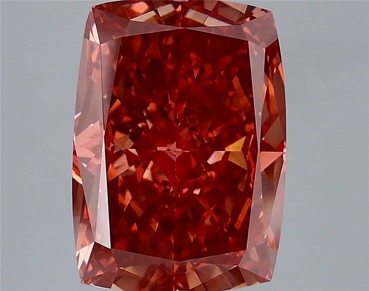 Loose Diamond - CUSHION MODIFIED 4.43ct Fancy Vivid Red VS1: Loose Diamond - CUSHION MODIFIED 4.43ct Fancy Vivid Red VS1 Source: This is a real non-mined Diamond that has been grown in a lab Shape: CUSHION MODIFIED Carats: 4.43 Color: Fancy Vivid Red