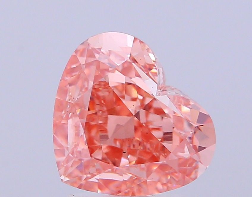Loose Diamond - HEART 3.5ct Fancy Pinkish Brown VS2: Loose Diamond - HEART 3.5ct Fancy Pinkish Brown VS2 Source: This is a real non-mined Diamond that has been grown in a lab Shape: HEART Carats: 3.5 Color: Fancy Pinkish Brown Certification: IGI Video: