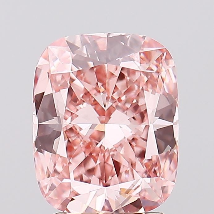 Loose Diamond - CUSHION BRILLIANT 2.56ct Fancy Vivid Pink VS1: Loose Diamond - CUSHION BRILLIANT 2.56ct Fancy Vivid Pink VS1 Source: This is a real non-mined Diamond that has been grown in a lab Shape: CUSHION BRILLIANT Carats: 2.56 Color: Fancy Vivid Pink Certif