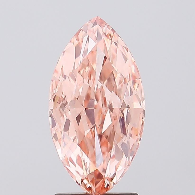 Loose Diamond - MARQUISE 3.02ct Fancy Vivid Brownish Pink VS1: Loose Diamond - MARQUISE 3.02ct Fancy Vivid Brownish Pink VS1 Source: This is a real non-mined Diamond that has been grown in a lab Shape: MARQUISE Carats: 3.02 Color: Fancy Vivid Brownish Pink Certif