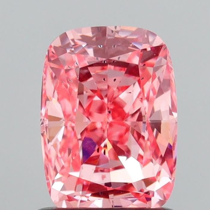 Loose Diamond - CUSHION MODIFIED 1.04ct Fancy Vivid Pink SI1: Loose Diamond - CUSHION MODIFIED 1.04ct Fancy Vivid Pink SI1 Source: This is a real non-mined Diamond that has been grown in a lab Shape: CUSHION MODIFIED Carats: 1.04 Color: Fancy Vivid Pink Certific