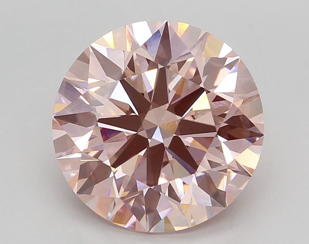 Loose Diamond - ROUND 4.04ct Fancy Pink VVS2: Loose Diamond - ROUND 4.04ct Fancy Pink VVS2 Source: This is a real non-mined Diamond that has been grown in a lab Shape: ROUND Carats: 4.04 Color: Fancy Pink Certification: IGI Video: