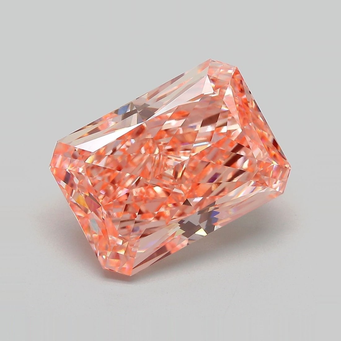 Loose Diamond - RADIANT 8.64ct Fancy Vivid Pink VVS2: Loose Diamond - RADIANT 8.64ct Fancy Vivid Pink VVS2 Source: This is a real non-mined Diamond that has been grown in a lab Shape: RADIANT Carats: 8.64 Color: Fancy Vivid Pink Certification: IGI Video:
