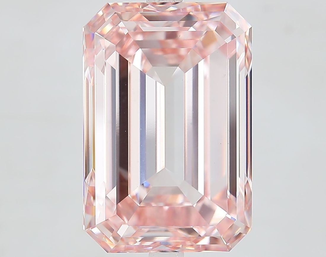 Loose Diamond - EMERALD 11.55ct Fancy Intense Pink VS1: Loose Diamond - EMERALD 11.55ct Fancy Intense Pink VS1 Source: This is a real non-mined Diamond that has been grown in a lab Shape: EMERALD Carats: 11.55 Color: Fancy Intense Pink Certification: IGI V