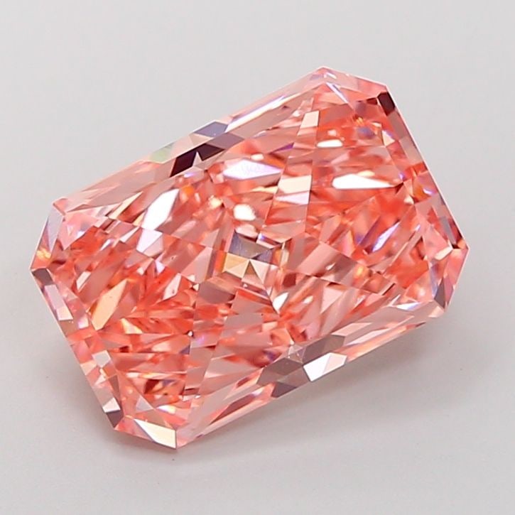 Loose Diamond - RADIANT 5.0ct Fancy Vivid Pink VS1: Loose Diamond - RADIANT 5.0ct Fancy Vivid Pink VS1 Source: This is a real non-mined Diamond that has been grown in a lab Shape: RADIANT Carats: 5.0 Color: Fancy Vivid Pink Certification: IGI Video: