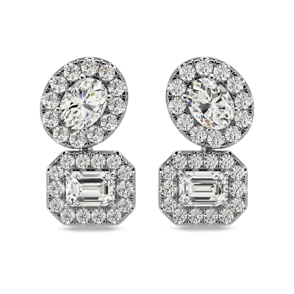 14K White Gold Diamond 7/8 Ct.Tw Fashion Earrings: 14K White Gold Diamond 7/8 Ct.Tw Fashion Earrings 14k White Gold Stone Color: G-h Stone Clarity: Si The Diamond Depot Guarantee: All items in this auction are guaranteed to be 100% authentic. At Your