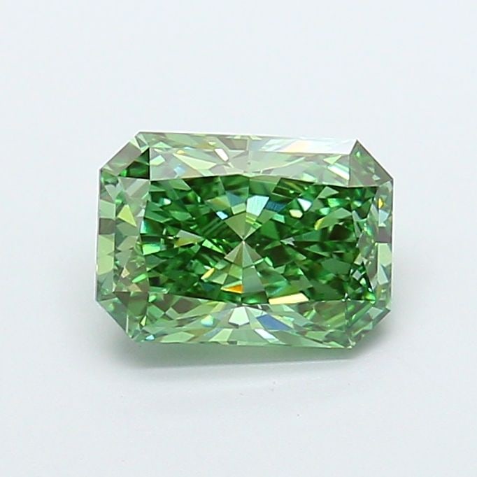 Loose Diamond - RADIANT 2.01ct Fancy Vivid Green VS1: Loose Diamond - RADIANT 2.01ct Fancy Vivid Green VS1 Source: This is a real non-mined Diamond that has been grown in a lab Shape: RADIANT Carats: 2.01 Color: Fancy Vivid Green Certification: IGI Video