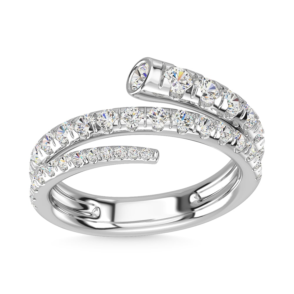 14K White Gold Diamond 1 1/6 Ct.Tw. Fashion Ring: 14K White Gold Diamond 1 1/6 Ct.Tw. Fashion Ring 14k White Gold Stone Color: G-h Stone Clarity: Si1 Each ring is presented in standard size 6.5. Complimentary resizing is available between sizes 510 (