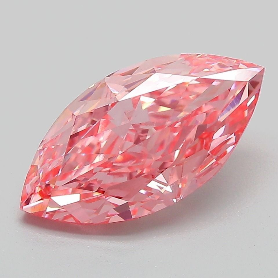 Loose Diamond - MARQUISE 3.14ct Fancy Vivid Pink VVS2: Loose Diamond - MARQUISE 3.14ct Fancy Vivid Pink VVS2 Source: This is a real non-mined Diamond that has been grown in a lab Shape: MARQUISE Carats: 3.14 Color: Fancy Vivid Pink Certification: IGI Vide