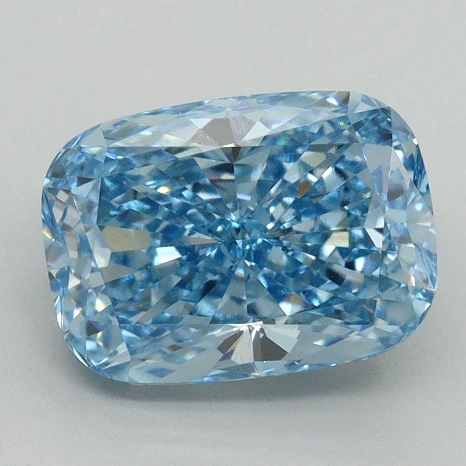 Loose Diamond - CUSHION BRILLIANT 3.15ct Fancy Vivid Blue VS1: Loose Diamond - CUSHION BRILLIANT 3.15ct Fancy Vivid Blue VS1 Source: This is a real non-mined Diamond that has been grown in a lab Shape: CUSHION BRILLIANT Carats: 3.15 Color: Fancy Vivid Blue Certif