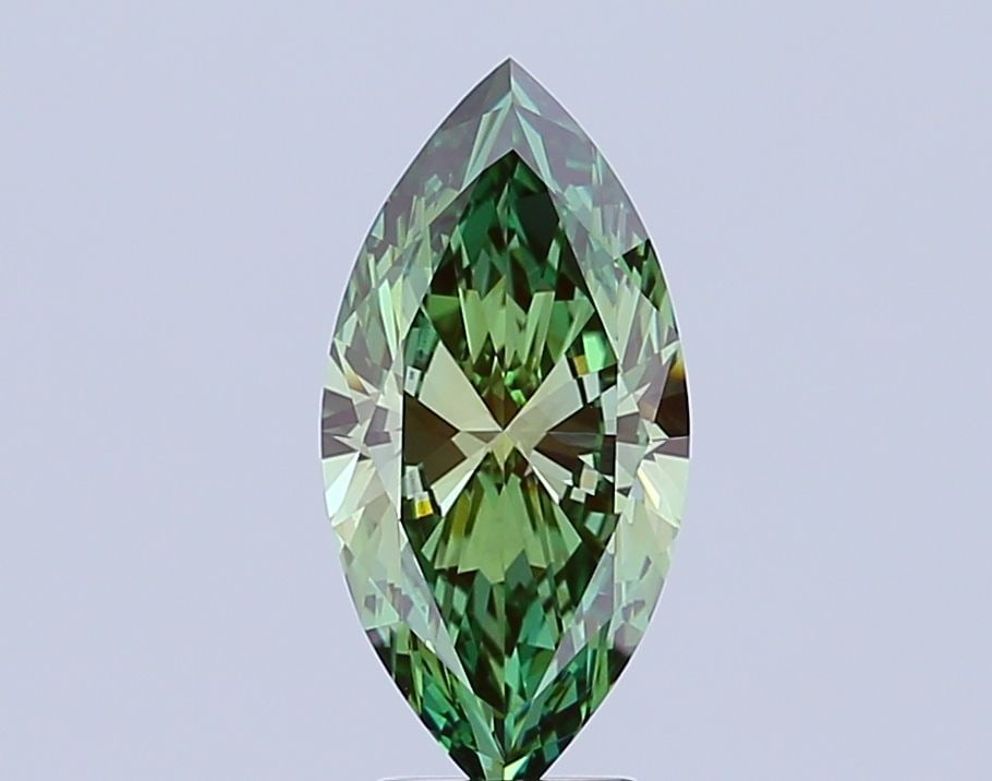 Loose Diamond - MARQUISE 3.81ct Fancy Vivid Green VS1: Loose Diamond - MARQUISE 3.81ct Fancy Vivid Green VS1 Source: This is a real non-mined Diamond that has been grown in a lab Shape: MARQUISE Carats: 3.81 Color: Fancy Vivid Green Certification: IGI Vid