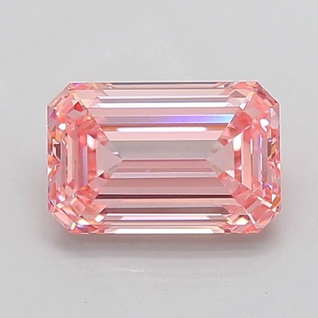 Loose Diamond - EMERALD 2.74ct Fancy Vivid Pink VS1: Loose Diamond - EMERALD 2.74ct Fancy Vivid Pink VS1 Source: This is a real non-mined Diamond that has been grown in a lab Shape: EMERALD Carats: 2.74 Color: Fancy Vivid Pink Certification: IGI The Dia