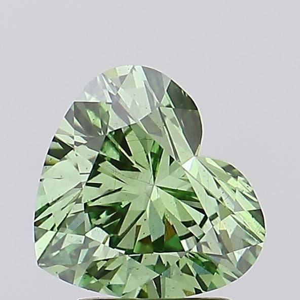 Loose Diamond - HEART 2.2ct Fancy Vivid Green VS2: Loose Diamond - HEART 2.2ct Fancy Vivid Green VS2 Source: This is a real non-mined Diamond that has been grown in a lab Shape: HEART Carats: 2.2 Color: Fancy Vivid Green Certification: IGI Video: