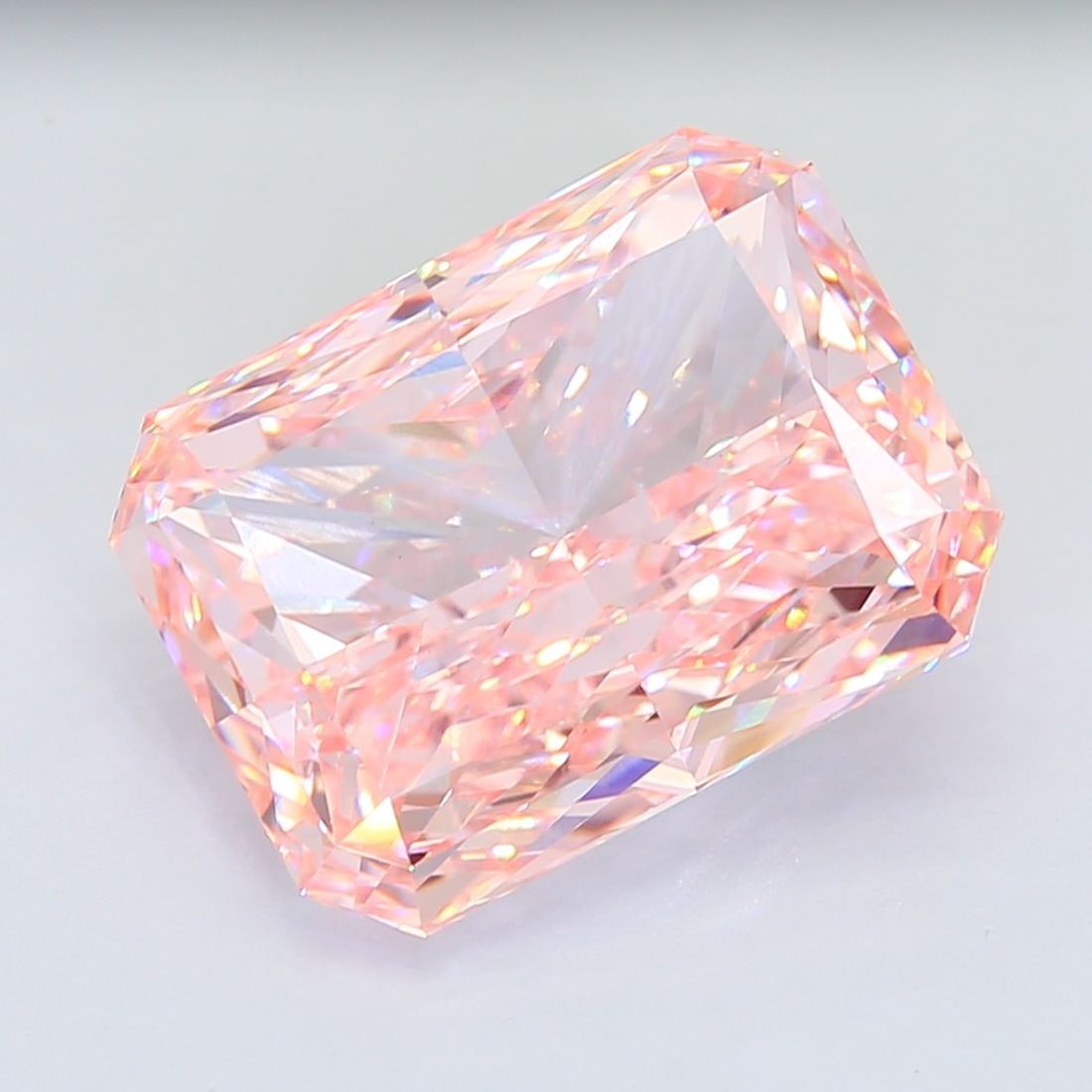 Loose Diamond - RADIANT 16.72ct Fancy Intense Pink VVS2: Loose Diamond - RADIANT 16.72ct Fancy Intense Pink VVS2 Source: This is a real non-mined Diamond that has been grown in a lab Shape: RADIANT Carats: 16.72 Color: Fancy Intense Pink Certification: IGI