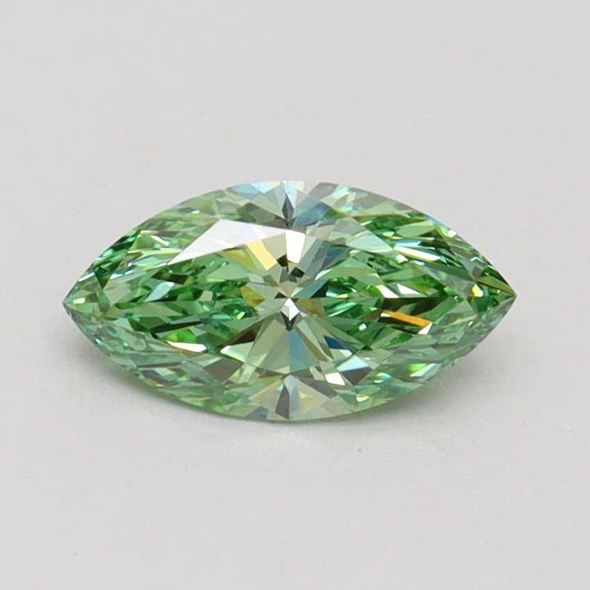 Loose Diamond - MARQUISE 0.71ct Fancy Vivid Green VVS2: Loose Diamond - MARQUISE 0.71ct Fancy Vivid Green VVS2 Source: This is a real non-mined Diamond that has been grown in a lab Shape: MARQUISE Carats: 0.71 Color: Fancy Vivid Green Certification: IGI Vi