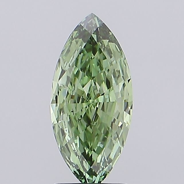 Loose Diamond - MARQUISE 2.05ct Fancy Vivid Green VVS2: Loose Diamond - MARQUISE 2.05ct Fancy Vivid Green VVS2 Source: This is a real non-mined Diamond that has been grown in a lab Shape: MARQUISE Carats: 2.05 Color: Fancy Vivid Green Certification: IGI Vi