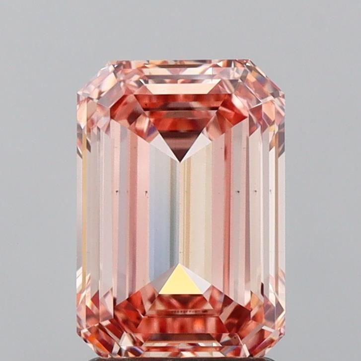 Loose Diamond - EMERALD 2.07ct Fancy Intense Pink VS1: Loose Diamond - EMERALD 2.07ct Fancy Intense Pink VS1 Source: This is a real non-mined Diamond that has been grown in a lab Shape: EMERALD Carats: 2.07 Color: Fancy Intense Pink Certification: IGI Vid