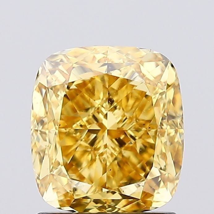 Loose Diamond - CUSHION MODIFIED 1.54ct Fancy Vivid Yellow VS1: Loose Diamond - CUSHION MODIFIED 1.54ct Fancy Vivid Yellow VS1 Source: This is a real non-mined Diamond that has been grown in a lab Shape: CUSHION MODIFIED Carats: 1.54 Color: Fancy Vivid Yellow Cert