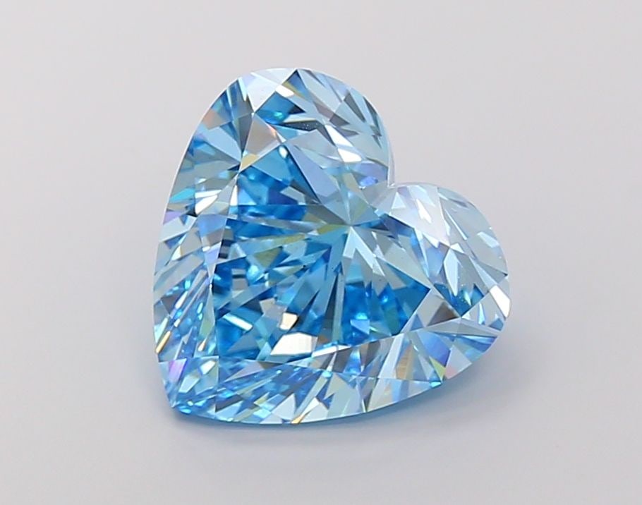Loose Diamond - HEART 10.01ct Fancy Vivid Blue VS1: Loose Diamond - HEART 10.01ct Fancy Vivid Blue VS1 Source: This is a real non-mined Diamond that has been grown in a lab Shape: HEART Carats: 10.01 Color: Fancy Vivid Blue Certification: IGI Video: