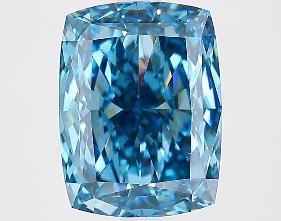 Loose Diamond - CUSHION MODIFIED 4.22ct Fancy Vivid Blue VS1: Loose Diamond - CUSHION MODIFIED 4.22ct Fancy Vivid Blue VS1 Source: This is a real non-mined Diamond that has been grown in a lab Shape: CUSHION MODIFIED Carats: 4.22 Color: Fancy Vivid Blue Certific
