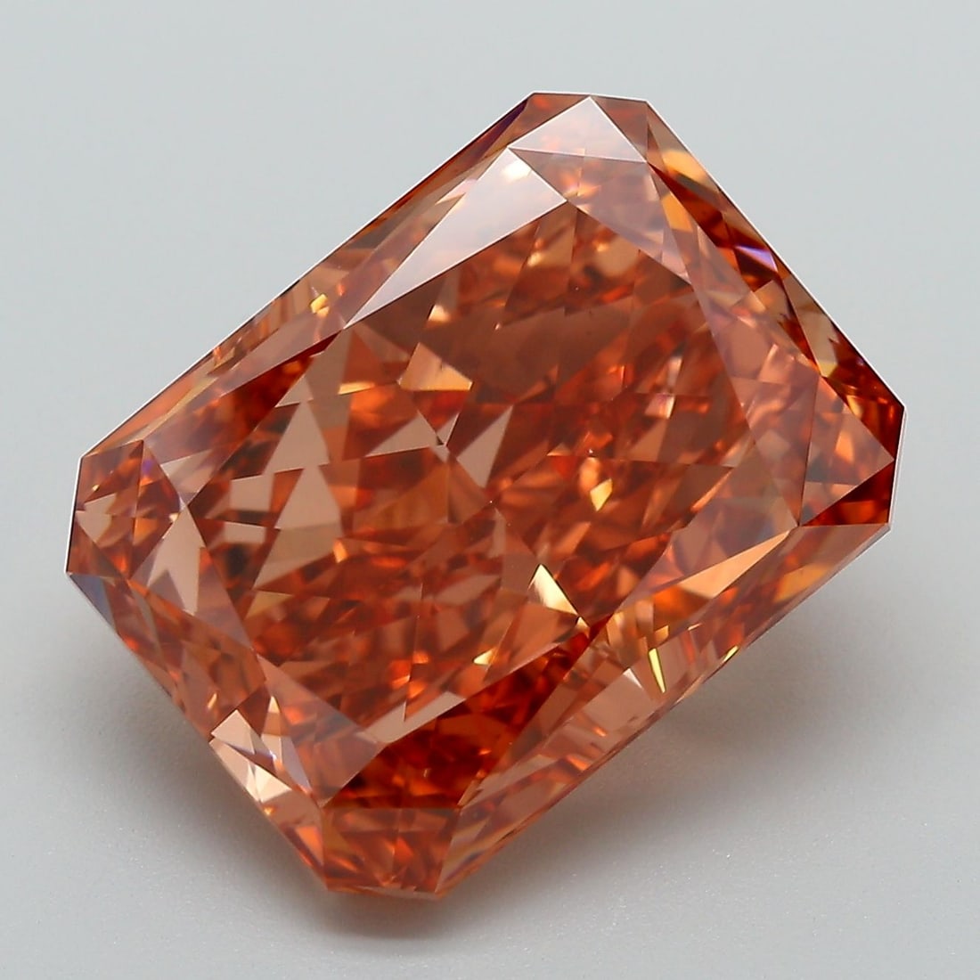 Loose Diamond - RADIANT 11.63ct Fancy Vivid Orange VS1: Loose Diamond - RADIANT 11.63ct Fancy Vivid Orange VS1 Source: This is a real non-mined Diamond that has been grown in a lab Shape: RADIANT Carats: 11.63 Color: Fancy Vivid Orange Certification: IGI V