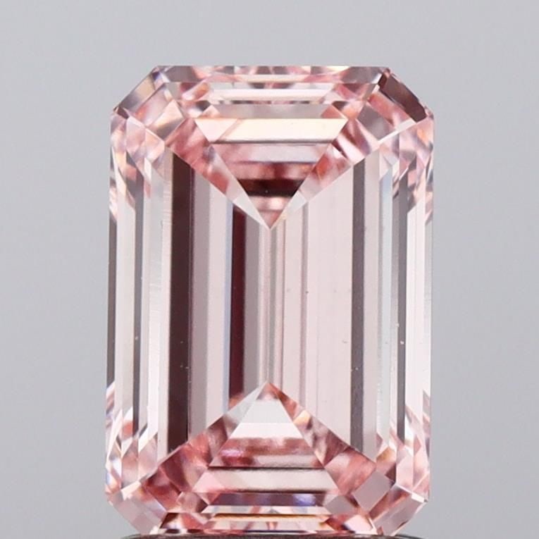 Loose Diamond - EMERALD 1.6ct Fancy Vivid Pink VS2: Loose Diamond - EMERALD 1.6ct Fancy Vivid Pink VS2 Source: This is a real non-mined Diamond that has been grown in a lab Shape: EMERALD Carats: 1.6 Color: Fancy Vivid Pink Certification: NONE Video: