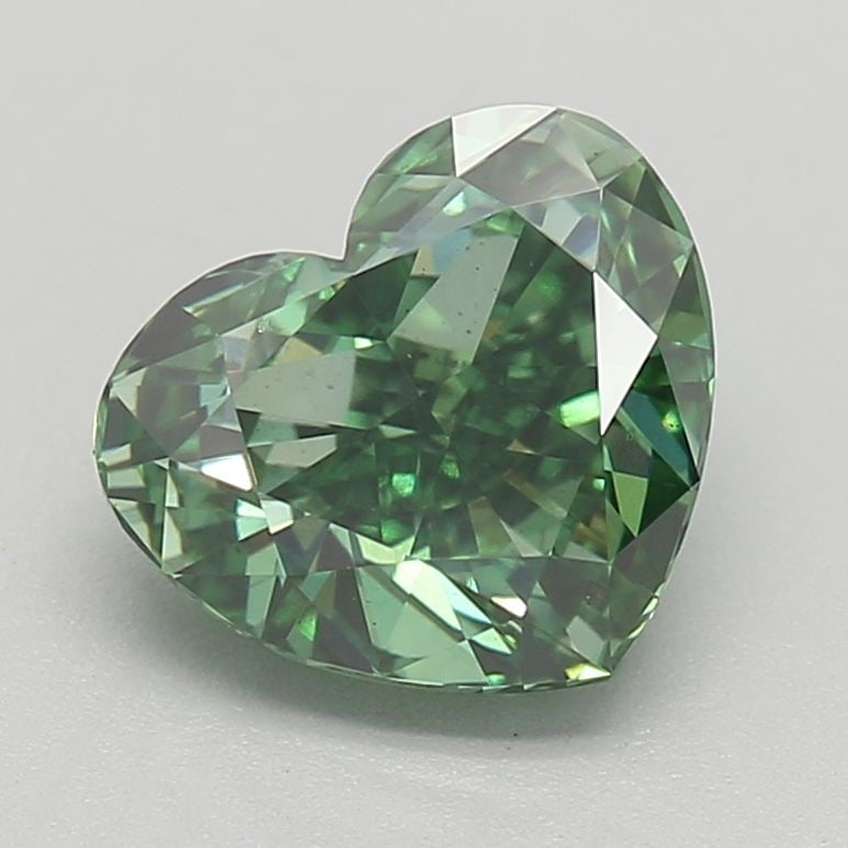 Loose Diamond - HEART 1.0ct Fancy Vivid Green VS2: Loose Diamond - HEART 1.0ct Fancy Vivid Green VS2 Source: This is a real non-mined Diamond that has been grown in a lab Shape: HEART Carats: 1.0 Color: Fancy Vivid Green Certification: IGI Video:
