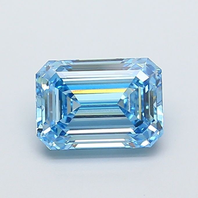 Loose Diamond - EMERALD 3.1ct Fancy Vivid Blue VVS2: Loose Diamond - EMERALD 3.1ct Fancy Vivid Blue VVS2 Source: This is a real non-mined Diamond that has been grown in a lab Shape: EMERALD Carats: 3.1 Color: Fancy Vivid Blue Certification: IGI Video: