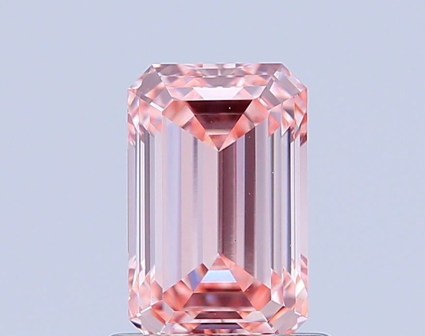 Loose Diamond - EMERALD 1.08ct Fancy Pink VS1: Loose Diamond - EMERALD 1.08ct Fancy Pink VS1 Source: This is a real non-mined Diamond that has been grown in a lab Shape: EMERALD Carats: 1.08 Color: Fancy Pink Certification: IGI Video: