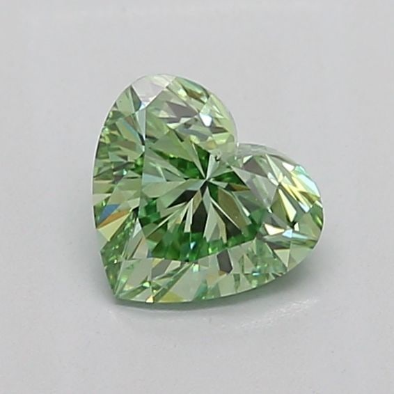 Loose Diamond - HEART 0.9ct Fancy Vivid Green VS1: Loose Diamond - HEART 0.9ct Fancy Vivid Green VS1 Source: This is a real non-mined Diamond that has been grown in a lab Shape: HEART Carats: 0.9 Color: Fancy Vivid Green Certification: IGI Video:
