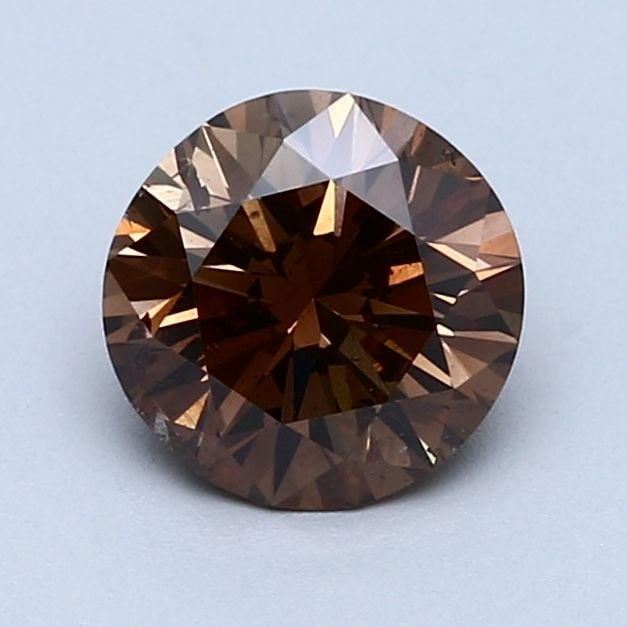 Loose Diamond - ROUND 1.33ct Fancy Dark Orangey Brown: Loose Diamond - ROUND 1.33ct Fancy Dark Orangey Brown Source: Natural Shape: ROUND Carats: 1.33 Color: Fancy Dark Orangey Brown Certification: GIA Video:
