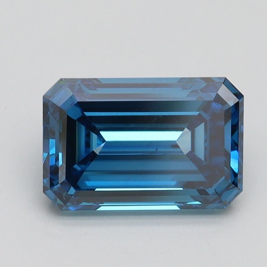 Loose Diamond - EMERALD 2.0ct Fancy Vivid Blue VS1: Loose Diamond - EMERALD 2.0ct Fancy Vivid Blue VS1 Source: This is a real non-mined Diamond that has been grown in a lab Shape: EMERALD Carats: 2.0 Color: Fancy Vivid Blue Certification: IGI Video: