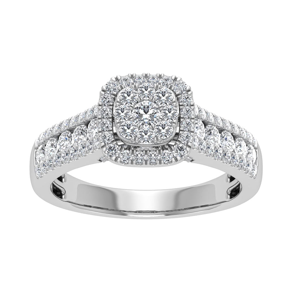 Diamond 7/8 Ct.Tw. Engagement Ring in 14K White Gold: Diamond 7/8 Ct.Tw. Engagement Ring in 14K White Gold 14k White Gold Stone Color: G-h Stone Clarity: Si2 Each ring is presented in standard size 6.5. Complimentary resizing is available between sizes 5