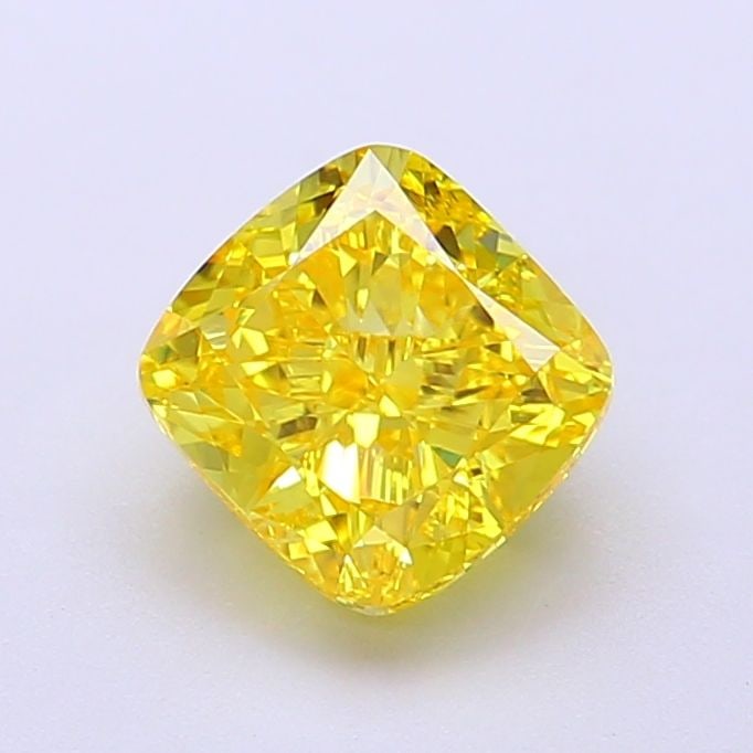 Loose Diamond - CUSHION MODIFIED 1.62ct Fancy Vivid Yellow VVS2: Loose Diamond - CUSHION MODIFIED 1.62ct Fancy Vivid Yellow VVS2 Source: This is a real non-mined Diamond that has been grown in a lab Shape: CUSHION MODIFIED Carats: 1.62 Color: Fancy Vivid Yellow Cer