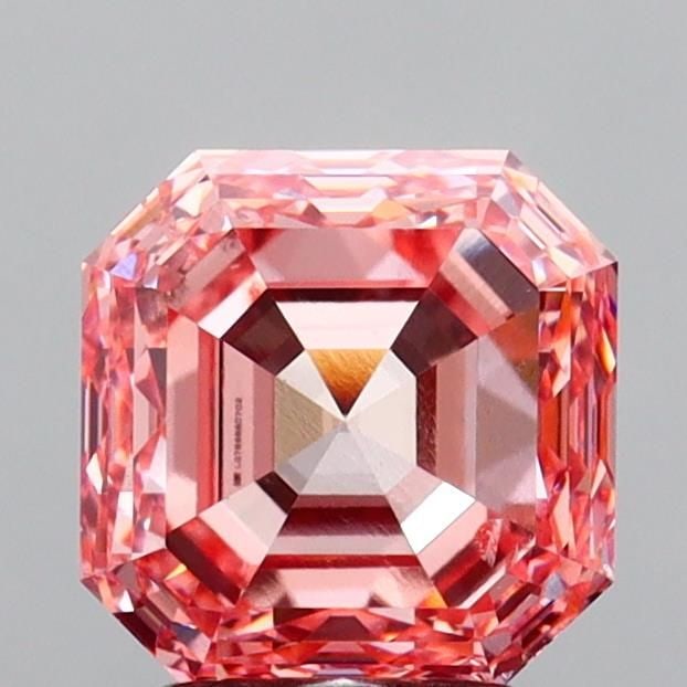 Loose Diamond - ASSCHER 3.04ct Fancy Vivid Pink SI1: Loose Diamond - ASSCHER 3.04ct Fancy Vivid Pink SI1 Source: This is a real non-mined Diamond that has been grown in a lab Shape: ASSCHER Carats: 3.04 Color: Fancy Vivid Pink Certification: IGI Video: