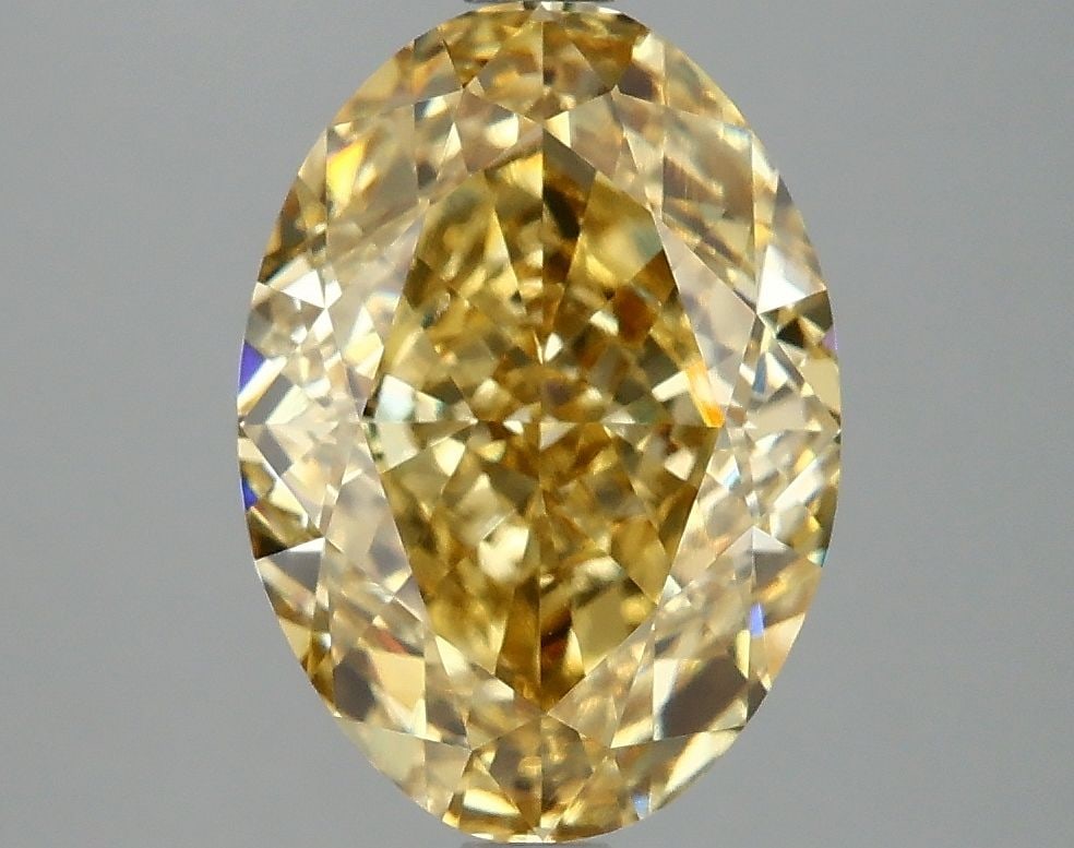 Loose Diamond - OVAL 4.11ct Fancy Intense Yellow VS1: Loose Diamond - OVAL 4.11ct Fancy Intense Yellow VS1 Source: This is a real non-mined Diamond that has been grown in a lab Shape: OVAL Carats: 4.11 Color: Fancy Intense Yellow Certification: IGI Video