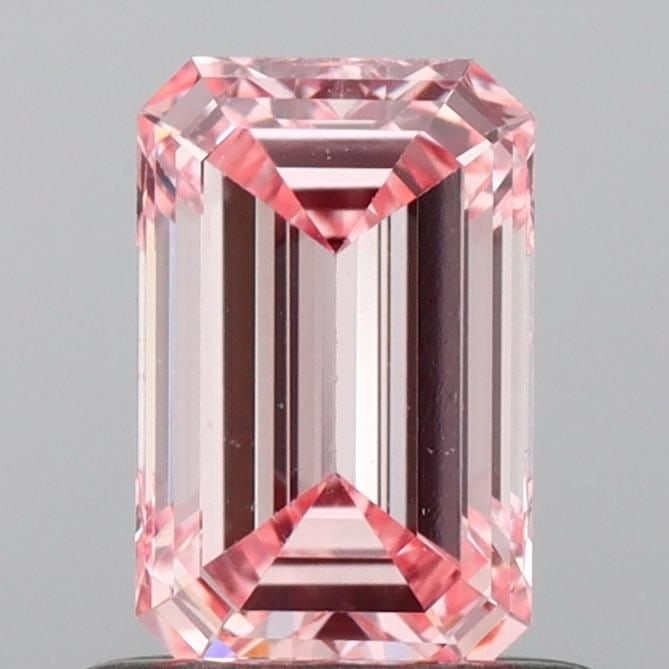 Loose Diamond - EMERALD 0.75ct Fancy Intense Pink VS1: Loose Diamond - EMERALD 0.75ct Fancy Intense Pink VS1 Source: This is a real non-mined Diamond that has been grown in a lab Shape: EMERALD Carats: 0.75 Color: Fancy Intense Pink Certification: IGI Vid