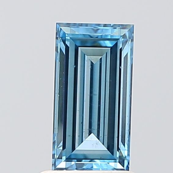 Loose Diamond - BAGUETTE 1.09ct Fancy Vivid Blue VS2: Loose Diamond - BAGUETTE 1.09ct Fancy Vivid Blue VS2 Source: This is a real non-mined Diamond that has been grown in a lab Shape: BAGUETTE Carats: 1.09 Color: Fancy Vivid Blue Certification: IGI Video