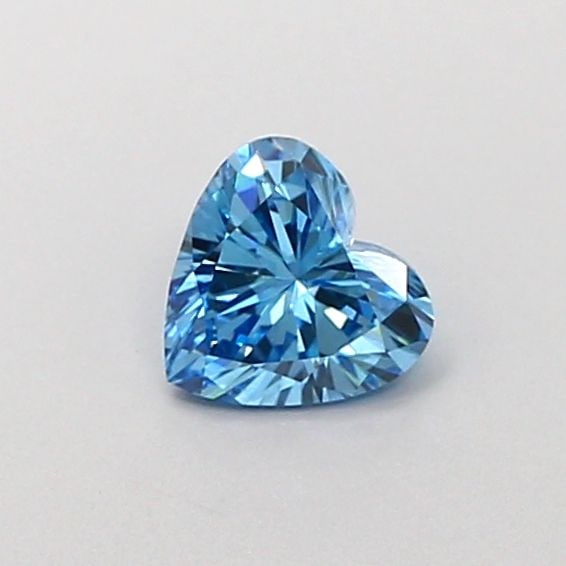 Loose Diamond - HEART 0.44ct Fancy Vivid Blue VS1: Loose Diamond - HEART 0.44ct Fancy Vivid Blue VS1 Source: This is a real non-mined Diamond that has been grown in a lab Shape: HEART Carats: 0.44 Color: Fancy Vivid Blue Certification: IGI Video: