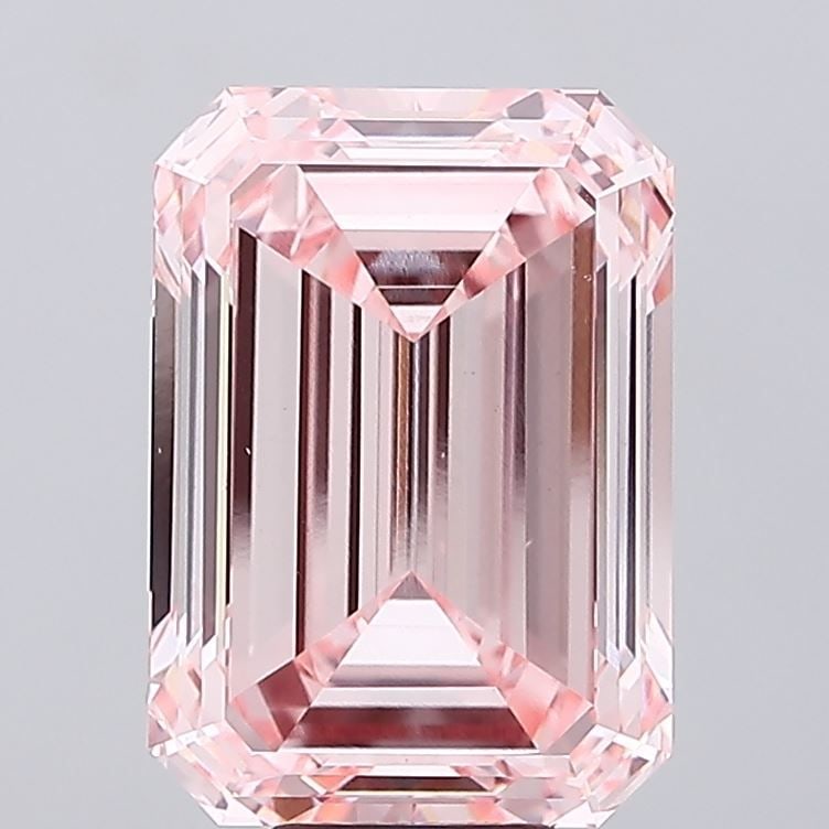 Loose Diamond - EMERALD 11.0ct Fancy Intense Pink VS2: Loose Diamond - EMERALD 11.0ct Fancy Intense Pink VS2 Source: This is a real non-mined Diamond that has been grown in a lab Shape: EMERALD Carats: 11.0 Color: Fancy Intense Pink Certification: IGI Vid
