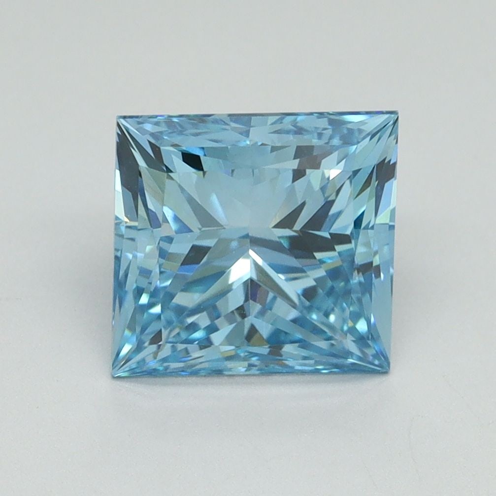Loose Diamond - PRINCESS 2.8ct Fancy Vivid Blue VVS2: Loose Diamond - PRINCESS 2.8ct Fancy Vivid Blue VVS2 Source: This is a real non-mined Diamond that has been grown in a lab Shape: PRINCESS Carats: 2.8 Color: Fancy Vivid Blue Certification: IGI Video: