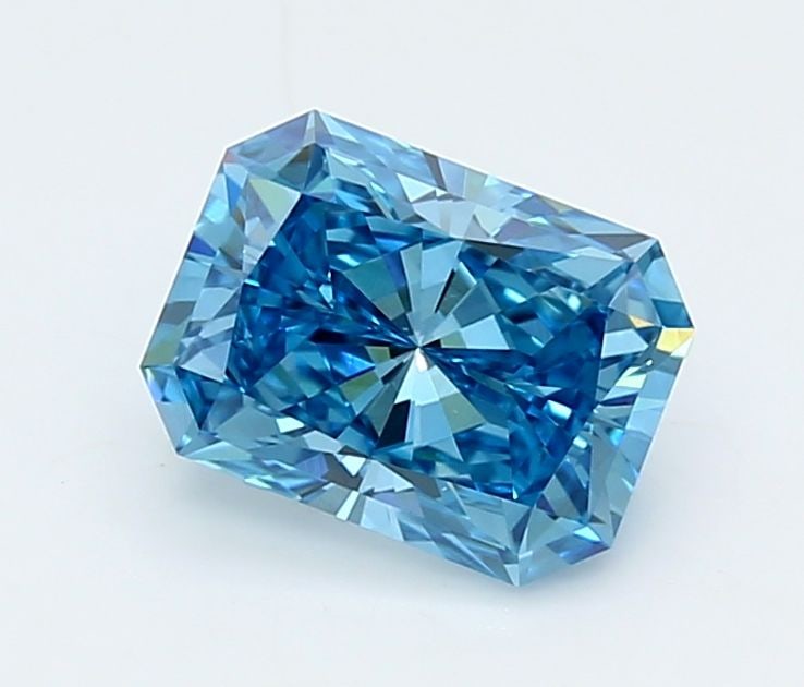 Loose Diamond - RADIANT 2.04ct Fancy Vivid Blue VVS2: Loose Diamond - RADIANT 2.04ct Fancy Vivid Blue VVS2 Source: This is a real non-mined Diamond that has been grown in a lab Shape: RADIANT Carats: 2.04 Color: Fancy Vivid Blue Certification: IGI Video: