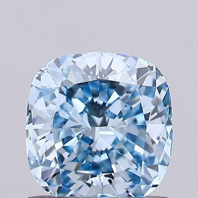 Loose Diamond - CUSHION MODIFIED 0.86ct Fancy Vivid Blue VVS2: Loose Diamond - CUSHION MODIFIED 0.86ct Fancy Vivid Blue VVS2 Source: This is a real non-mined Diamond that has been grown in a lab Shape: CUSHION MODIFIED Carats: 0.86 Color: Fancy Vivid Blue Certifi