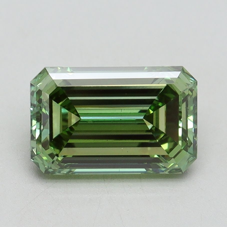 Loose Diamond - EMERALD 2.0ct Fancy Intense Green VS1: Loose Diamond - EMERALD 2.0ct Fancy Intense Green VS1 Source: This is a real non-mined Diamond that has been grown in a lab Shape: EMERALD Carats: 2.0 Color: Fancy Intense Green Certification: IGI Vid
